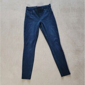 Spanx Mid Rise Pull On  Ankle Jeggings Blue Sz M